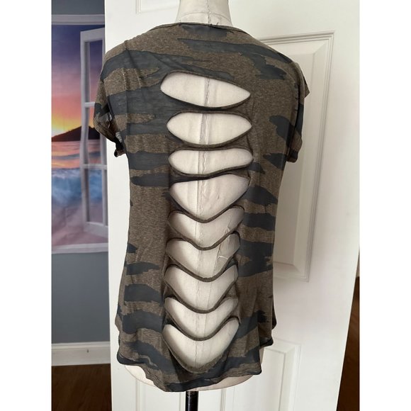 Audrey 3+1 animal print top with open back Small - Picture 1 of 4